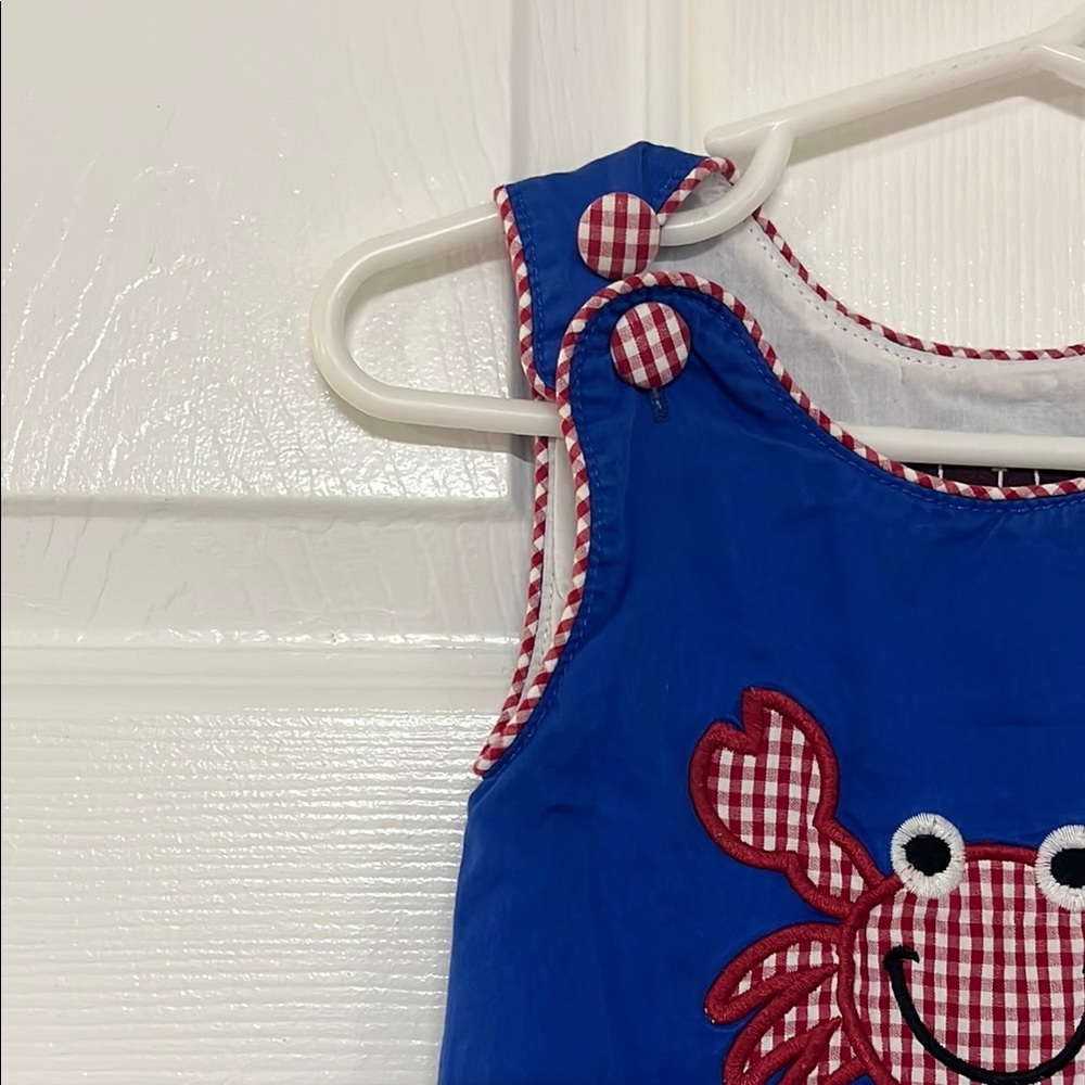 Cactus Blue and Red Onesie with Crab Design - Picture 6 of 6